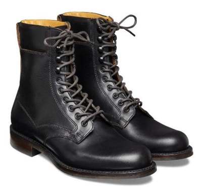 Men’s Handmade Geninue Leather lace Up high ankle Marching Boots
