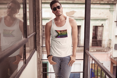 Black Lives Matter Rainbow Flag Unisex Tank Top