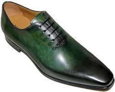 handmade green patina oxfords premium quality leather formal shoes for men