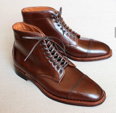 Men Hand stitched Leather Boot, Brown Leather formal Lace Up boot,Fashion Boot,Party Boot