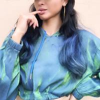 Holographic Reflective Drawstring Hooded Top - Thumbnail 3