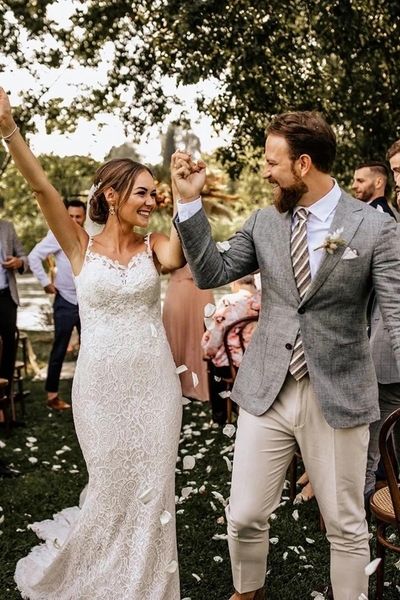 Sweetheart Spaghetti Straps Lace Mermaid Wedding Dresses Romantic Bridal Dresses