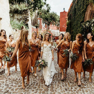 Tea Length Casual Bridesmaid Dresses for Wedding Party