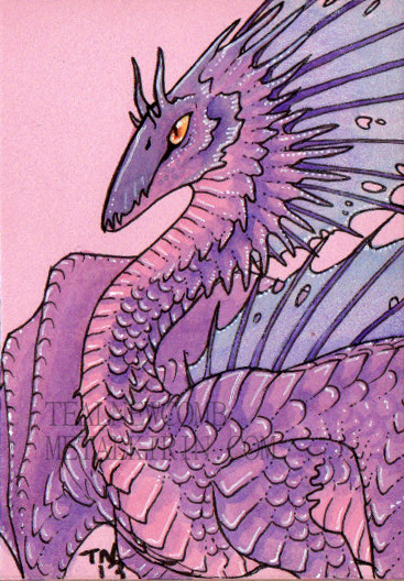 Original ACEO Artwork: Pink Dragon