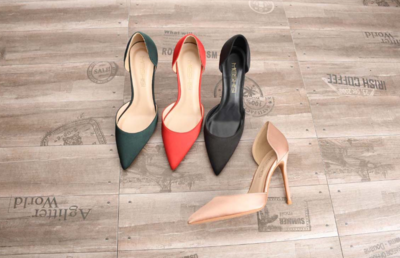 New Satin Hollow Pointed Stiletto Heels Sexy Pumps G5721