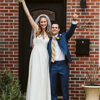 A-line v-neck spaghetti straps backless rhinestones wedding dresses - Thumbnail 3