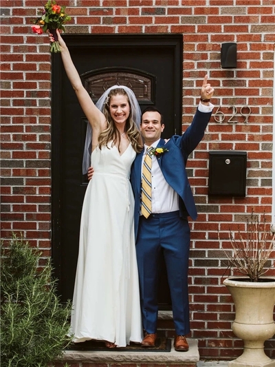 A-line V-neck Spaghetti Straps Backless Rhinestones Wedding Dresses