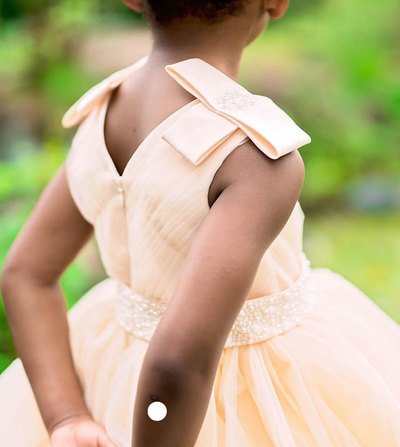 V Neck Floor Length Flower Girl Dresses