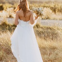 Fairy Princess Lace Beach Wedding Dresses, Sweetheart Tulle Simple Wedding Gowns with Appliques - Thumbnail 2