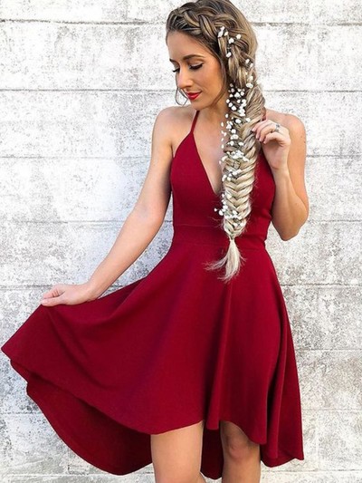 SP1084,Newest Red Spaghetti Strap A-line Homecoming Dress Short Party Gown