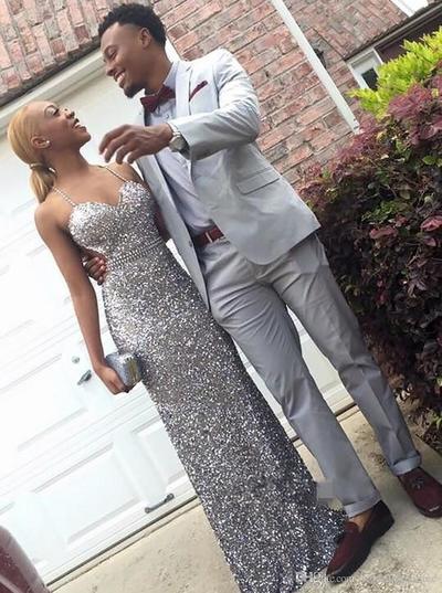 SP1112,Fashion spaghetti strap silver prom dress with beading, elegant silver sequined evening dress,bodycon mermaid sequined party dress