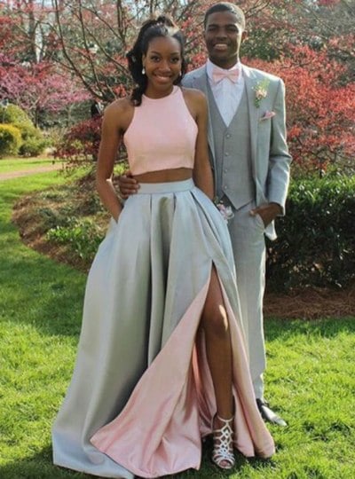 SP1113,A-line Scoop Floor-length Sleeveless Satin Prom Dress/Evening Dress