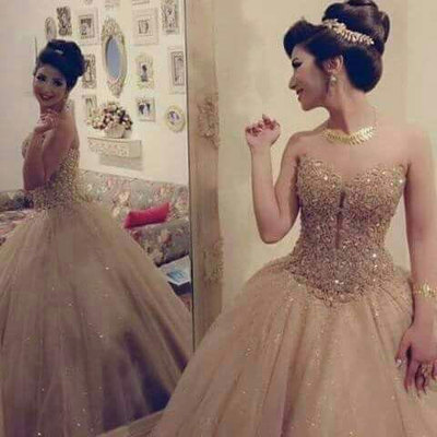 Sweetheart Glitter Long Prom Dresses with Appliques