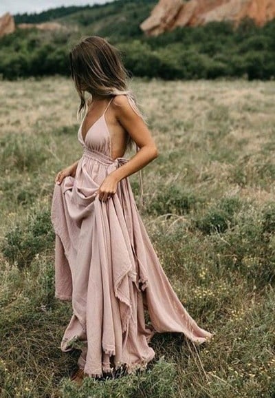 SP1254,Pink Spaghetti Straps V-neck Long Prom Dresses,Sexy Party Dresses