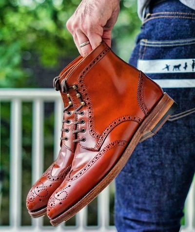 Handmade Tan Wing Tip Boot, Men's Leather Lace Up Ankle Boot, Formal Wear Oxford Boot
