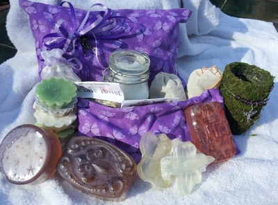 Personal Home Spa Kit in Purple Butterflys