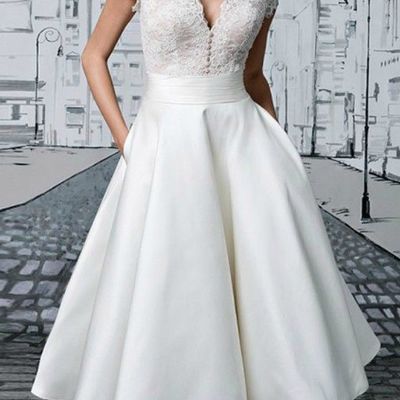 Vintage wedding dresses,bridal party dresses,tea length wedding dresses - Thumbnail 4