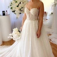 A-Line Sweetheart White Wedding Dresses,2020 Bridal Gowns - Thumbnail 1