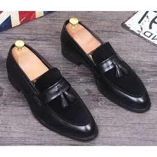 Handmade Leather Suede Black Shoes,Tussles Loafers Moccasin Shoes ,Oxford Shoes