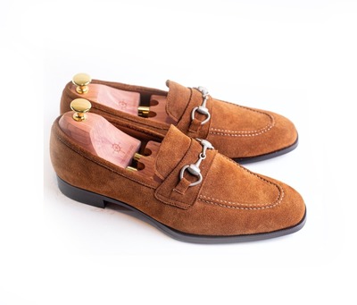 Handmade Tan Suede Penny Loafers Moccasin Shoes,Oxford Shoes,
