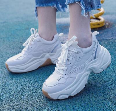New Thick-soled White Shoes Women Trendy All-Match Women's Shoes Sports Shoes G4476