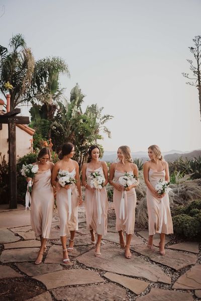 SP1354,Light Champagne Halter Sheath Ankle Length Bridesmaid Dresses