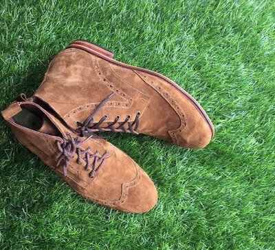 New Handmade Brown Ankle Suede Lace Up Boot