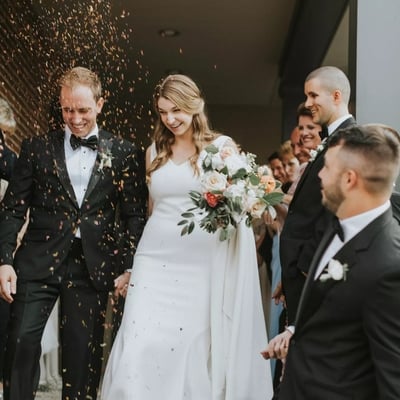 Mermaid v neck open back white satin wedding dresses - Thumbnail 4