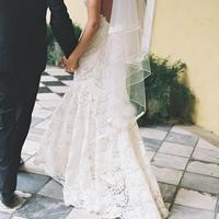 Chic Elegant Mermaid Cap Sleeves Lace Wedding Dresses - Thumbnail 2