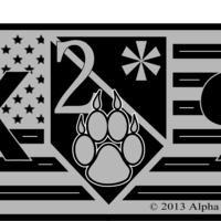 American 2** K-9 Flag decal - Thumbnail 1