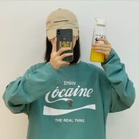 Enjoy Printed Long Sleeve Sweatshirt - Thumbnail 2