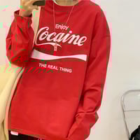Enjoy Printed Long Sleeve Sweatshirt - Thumbnail 3