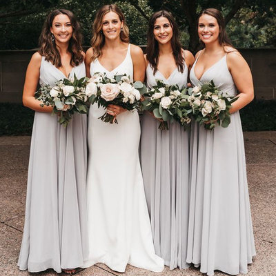 Spaghetti straps bridesmaid dresses under 100 - Thumbnail 4