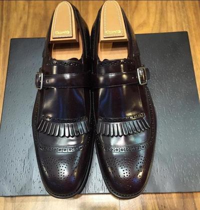 Black Handmade Monk Shoes, Handmade Men's Cap toe Shoes Fringe Monk Shoes