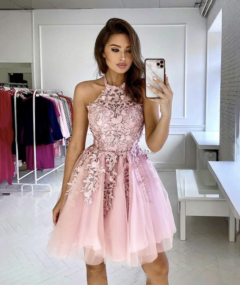 Cute lace short prom dress homecoming dress