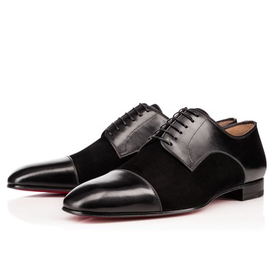 Black leather handmade shoes mens cap toe dress shoes