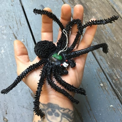 Large Vintage Rubber Carpet Spider Jiggler Late 70's China