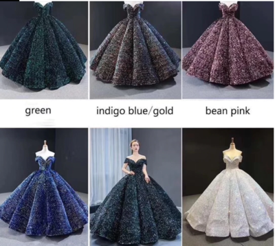 Dubai Sweetheart Sexy Green Luxury Wedding Dresses 2020 Sequined Off Shoulder Bridal Gowns,52