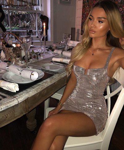 Sparkly Bodycon Straps Satin Mini Dresses Birthday Dress Party Dresses