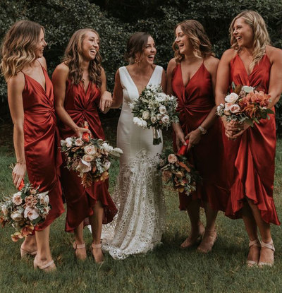 Halter Tea Length Bridesmaid Dresses for Wedding