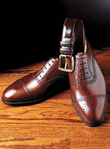 Christmas Sale Oxfords Mahogany Semi Brogue Men's Handmade Favorite Balmoral Leather Dress Shoes