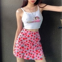 Harajuku strawberry print skirt - Thumbnail 1