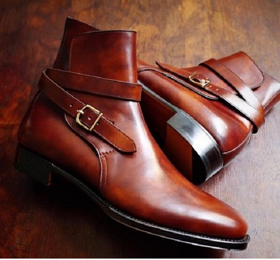 Men Handmade Dark Brown Jodhpur Stylish High Ankle Men's Boot