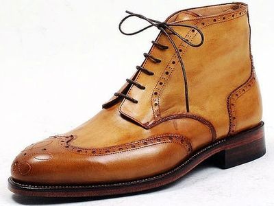 Best Men's Ankle High Handmade boots,Custom leather Jodhpurs boots