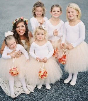 Two Piece Flower Girl Dresses with Full Sleeves