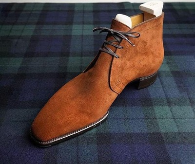 New Handmade Men's Brown Chukka Suede Lace up Boot, Men Stylish Ankle Boot