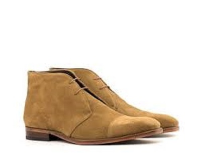 New Custom Made Men's Chukka Boot. Men Camel Suede Cap Toe Chukka Boot