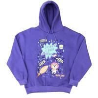 Space Bear Printed Color Block Hoodie Sweatshirt - Thumbnail 4