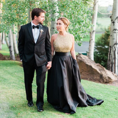 Black prom dresses with gold sequins - Thumbnail 4