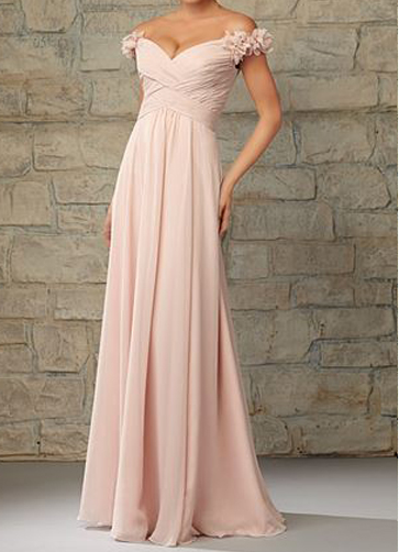 Blush pink bridesmaid dress, long Bridesmaid Dress, chiffon Bridesmaid Dress, cheap bridesmaid Dress, junior bridesmaid dress,,109